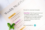 Weight Loss Planner Canva Template, a Templates & Theme by cmatworks (Thumbnail 5 of 7)