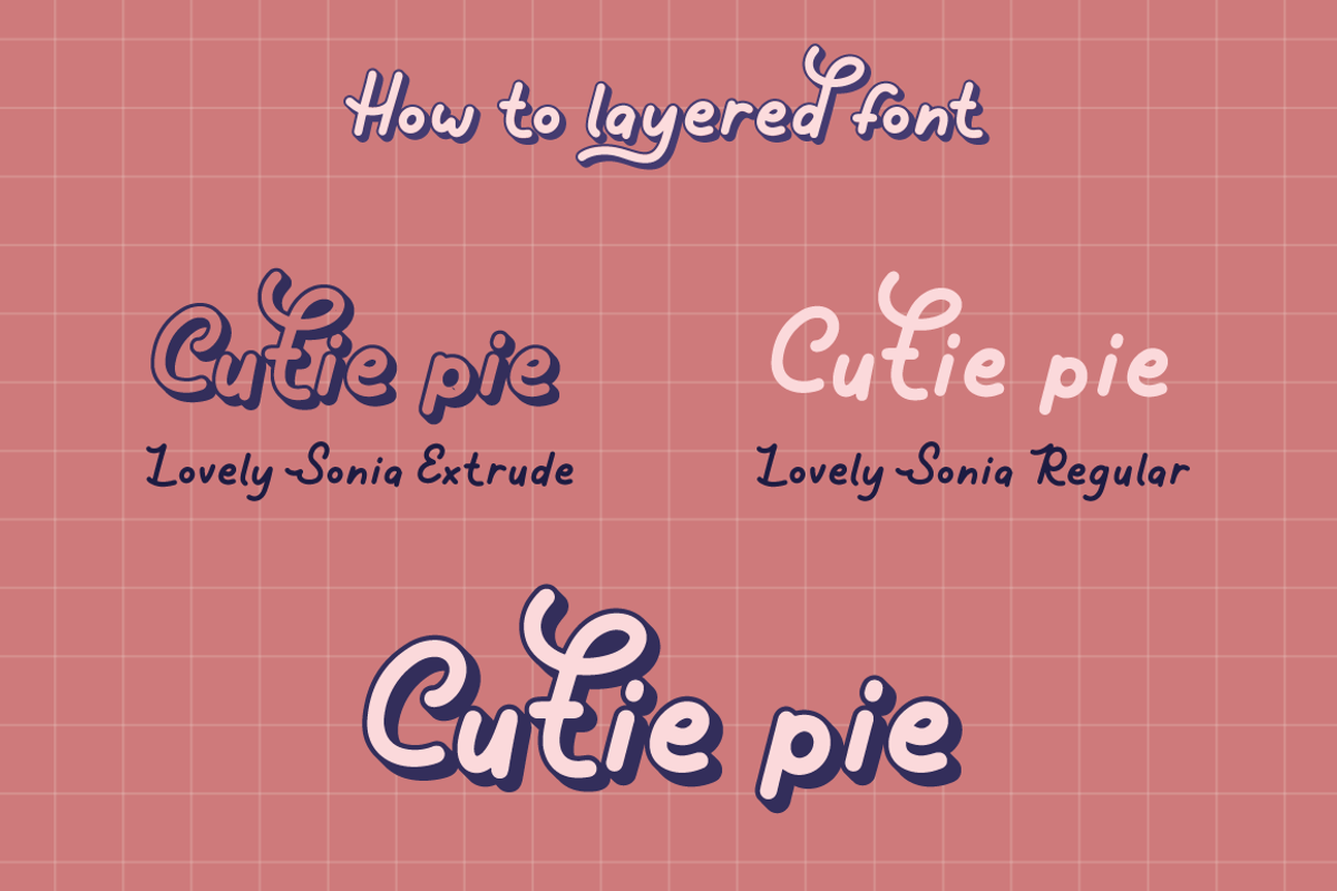 Lovely Sonia - Layered Script Font, a Handwritten Font by Attype (Photo 6 of 8)