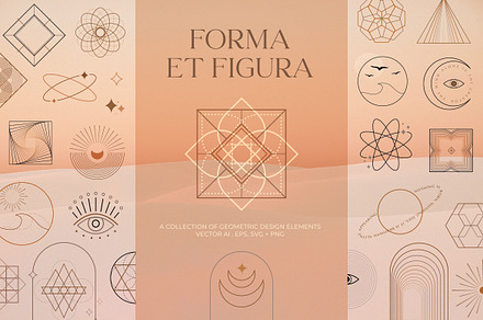 Forms, shapes vector logo elements, an Object Graphic by Olya Creative