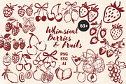 Whimsical Berry Fruit Bundle SVG PNG, a Food Illustration by Marie T (Thumbnail 1 of 36)