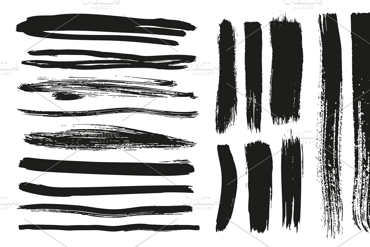 Brush Strokes Pack, a Texture Graphic by alexdndz (Photo 10 of 11)