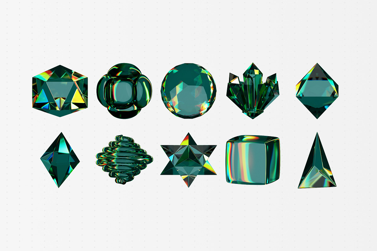 Holographic Glass 3D Icon Set, an Object 3D Model by Eklip Studio (Photo 2 of 3)