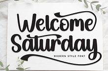 Welcome Saturday | Script Font