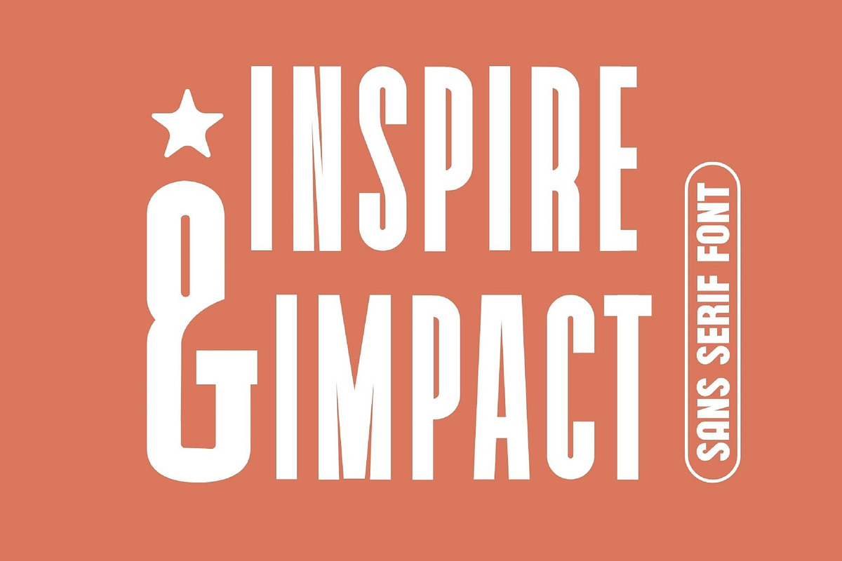 Inspire Impact Sans Serif Font, a Sans Serif Font by Perfectype (Photo 1 of 5)