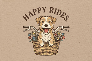 Happy rides illustration, an Animal Illustration by Vectorlina