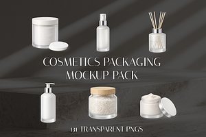 Cosmetics Packaging PNG Mockup Pack, a Packaging Mockup by Threestudio