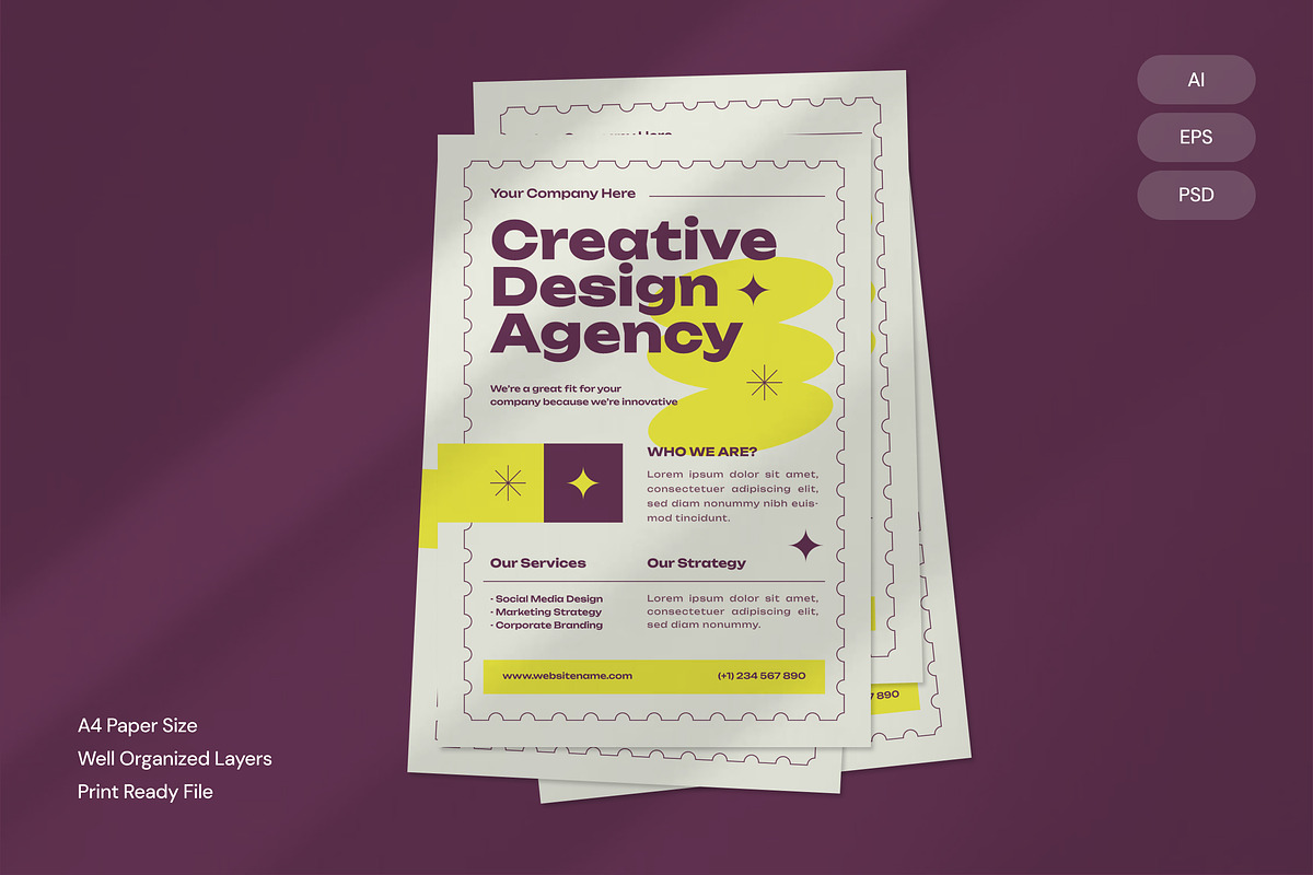 Creative Agency - Flyer, a Brochure Template by Izdihaar_Studio (Photo 1 of 3)
