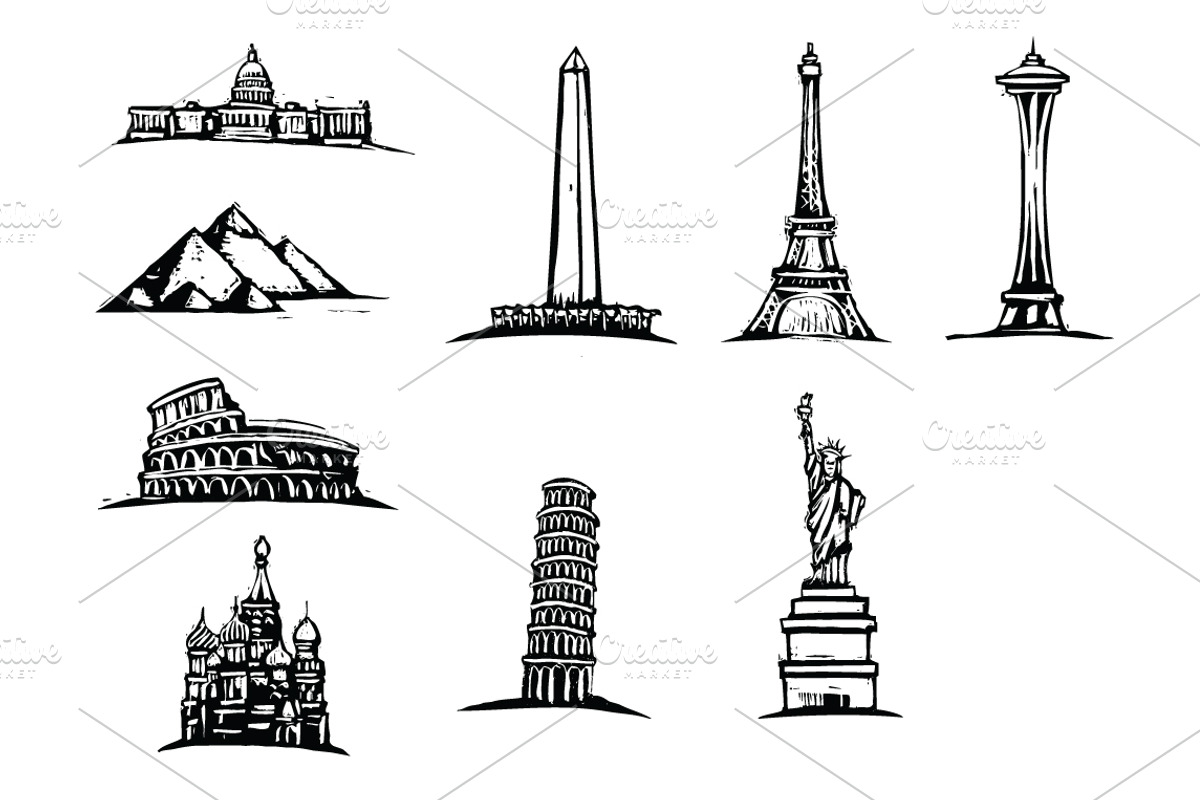 World Monuments, an Illustration by Xochicalco's Ruin