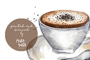 Watercolo Breakfast - Coffee Time, a Food Illustration by MaraquelaStudio (Thumbnail 7 of 7)