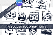 DIY Soccer Canva Logo template, a Branding & Logo Template by Guavanaboy (Thumbnail 1 of 4)