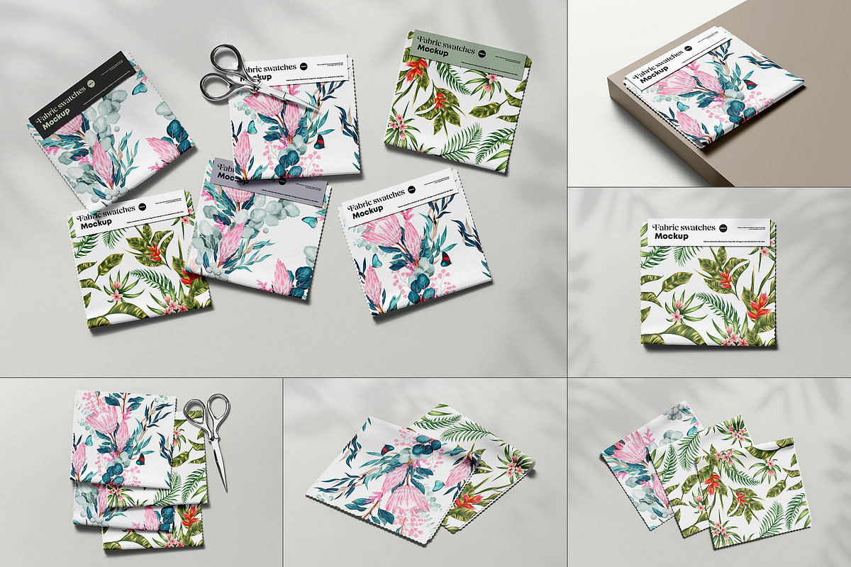 Fabric Swatches Mockup, a Household Mockup by Yogurt86 (Photo 1 of 11)