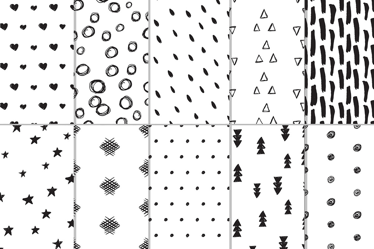 30 hand drawn patterns, a Background Graphic by Imageblend (Photo 5 of 6)