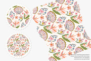 chinoiserie seashell pattern, a Pattern Graphic by Pink Studio Art (Thumbnail 2 of 4)