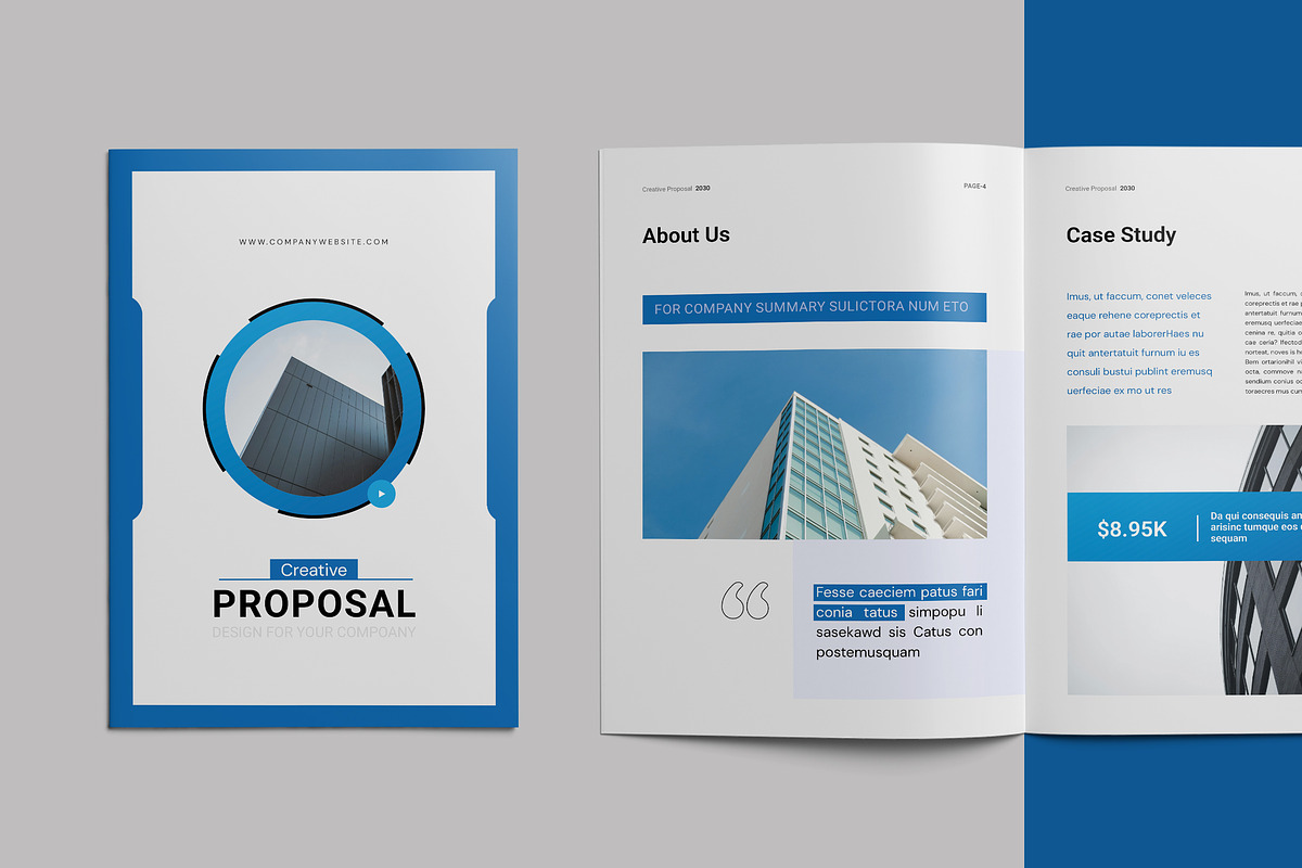 Creative Proposal Template, a Brochure Template by KreateTribe (Photo 1 of 8)