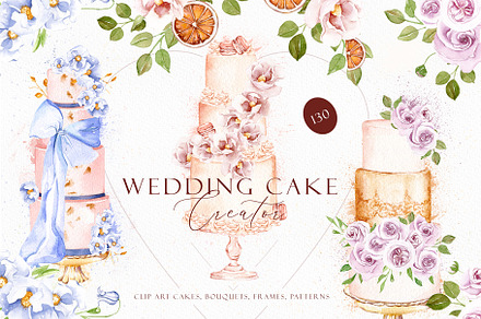 Watercolor personalized cake creator