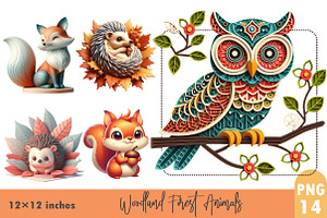 Woodland Forest Animals Clipart., a Graphic by CitraGraphics