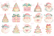 Cute Christmas Heads Clipart, a Graphic by Markicha Art (Thumbnail 4 of 7)