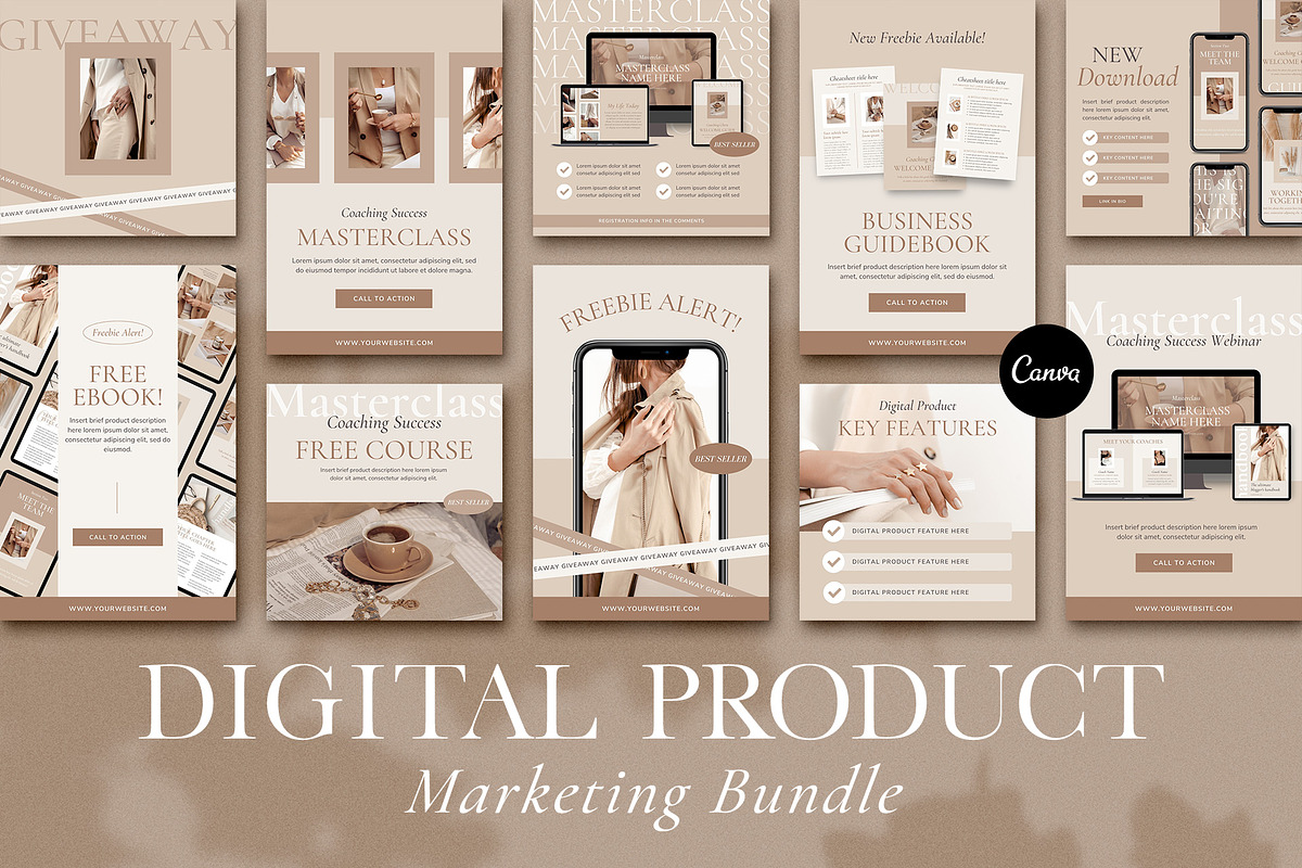 4 in 1 Course Creator Bundle CANVA, a Presentation Template by Studio Loire (Photo 10 of 73)