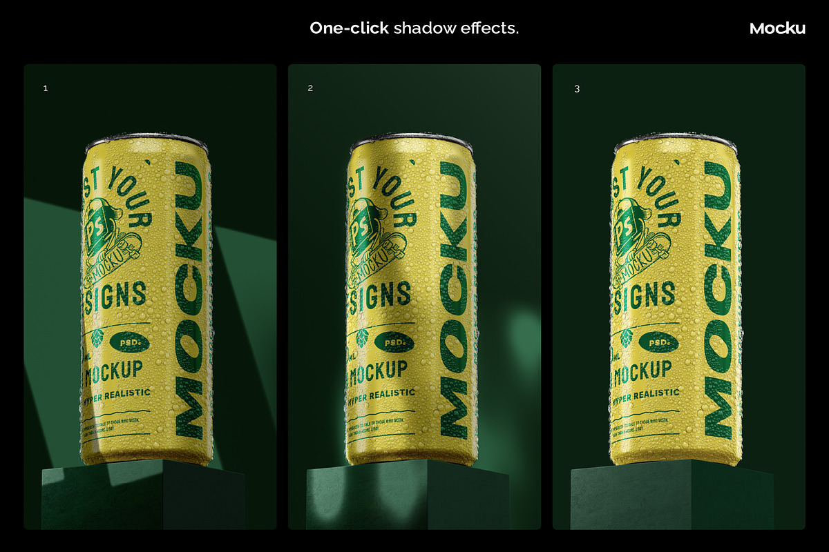 Can Bundle - 25cl (8.4oz), a Cups & Container Mockup by Mocku (Photo 3 of 13)