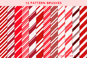 Candy Cane Procreate Brush Set