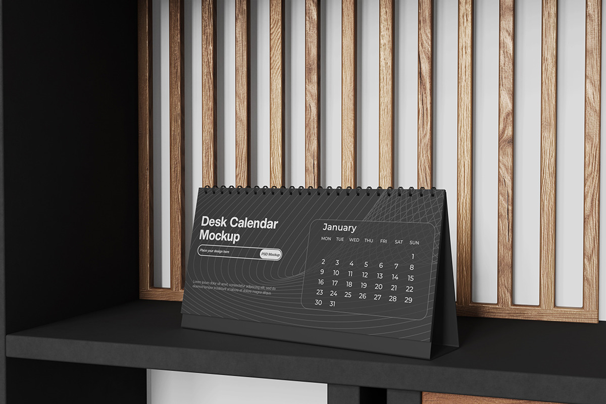 Desk Calendar Mockup, a Product Mockup by MrLetters (Photo 2 of 5)