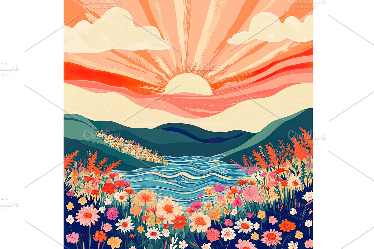 Psychedelic Landscape Art with, a Finance Illustration by Lermont51