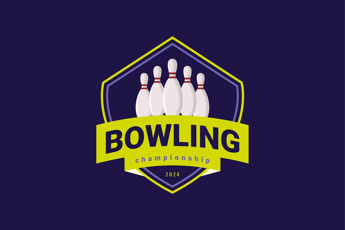simple yellow bowling pin logo icon, a Branding & Logo Template by Pyruos ID