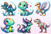 Watercolor Dinosaur Clipart, a Graphic by CitraGraphics (Thumbnail 2 of 4)