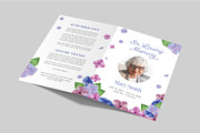 Purple Floral Funeral Program Flyer, a Flyer Template by BrandPacks (Thumbnail 3 of 8)