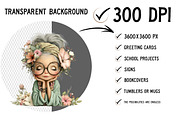 Summer Funny Grandma Clipart, an Illustration by Craft Nest (Thumbnail 2 of 12)