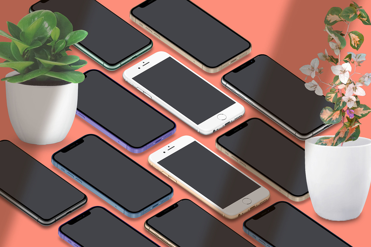3D iPhone Presentation Mock-Up 06, an iPhone Mockup by Graphicsworld125 (Photo 4 of 9)