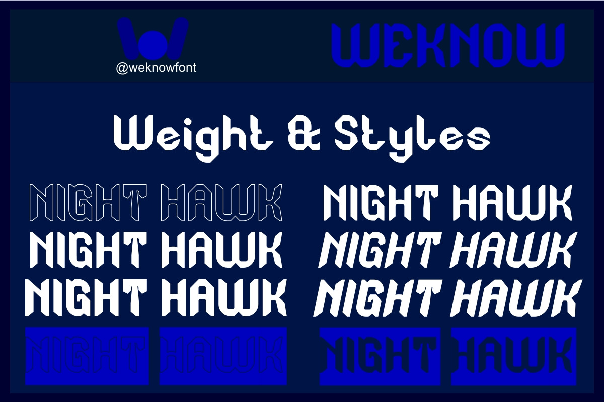 Night Hawk font, a Blackletter Font by weknow (Photo 7 of 8)
