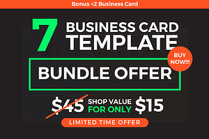 7 Business Cards Bundle + Bonus