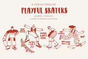A collection of playful skaters, a Person Illustration by lexminci (Thumbnail 1 of 10)