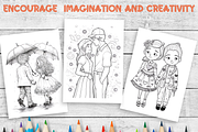 Valentine's Day Coloring Book Kids, a Seasonal Illustration by LA Design (Thumbnail 6 of 10)