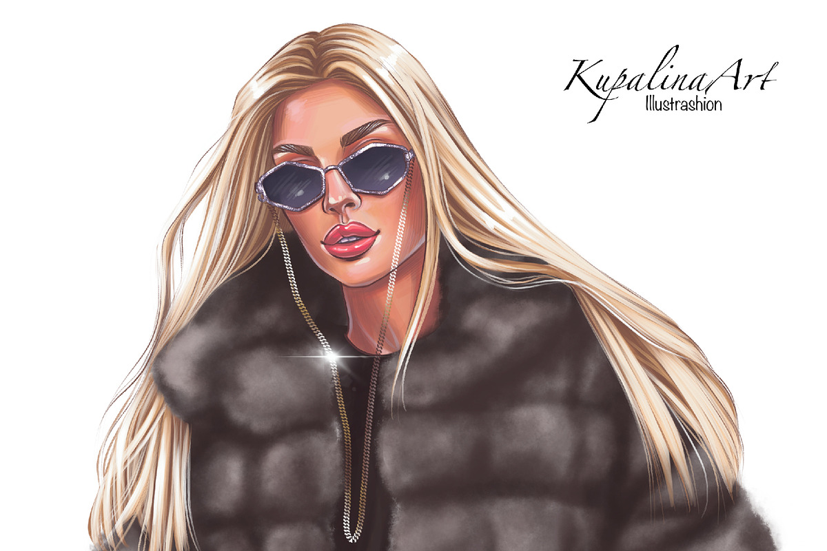 Winter Fashion girl clipart, an Illustration by KupalinaArt (Photo 5 of 6)