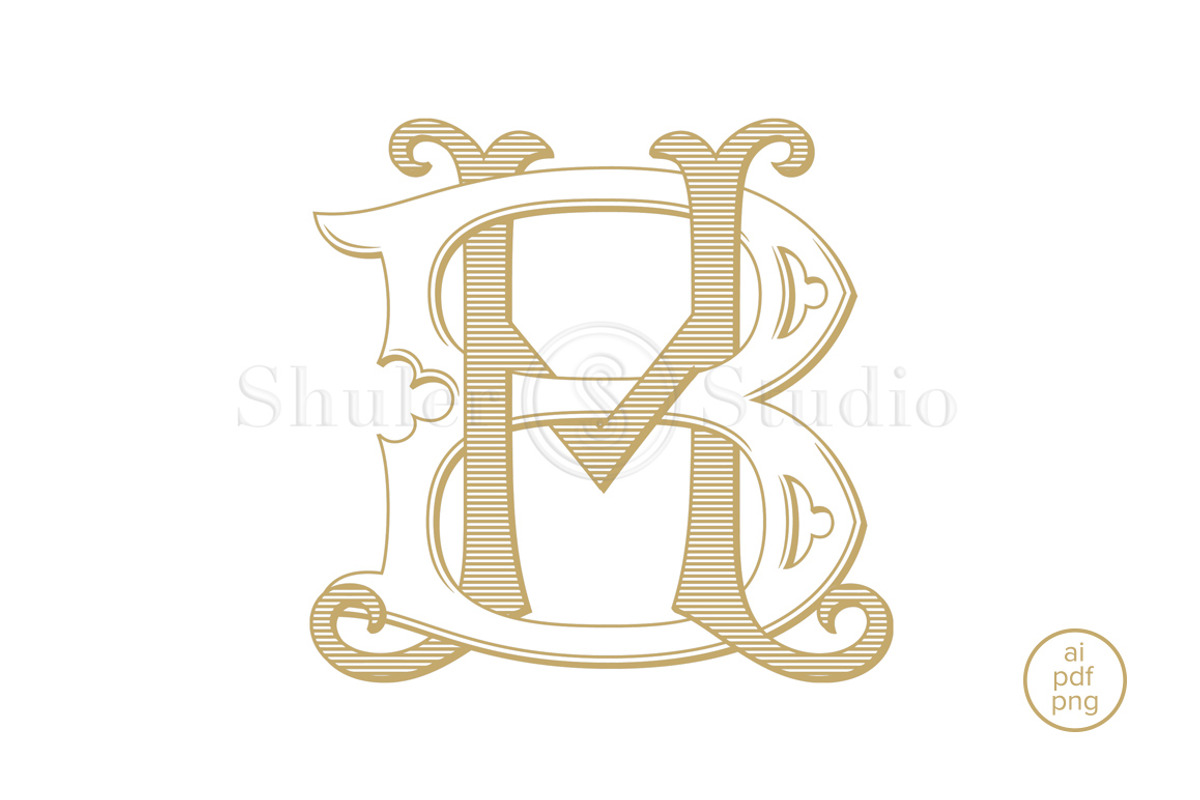 BH Monogram HB Monogram, a Branding & Logo Template by Shuler Studio (Photo 2 of 6)