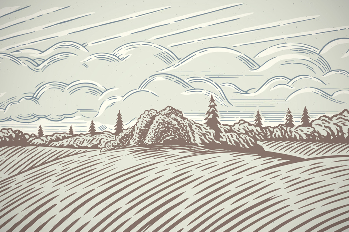 Rural landscape with Farm, an Illustration by Countryside life (Photo 6 of 9)