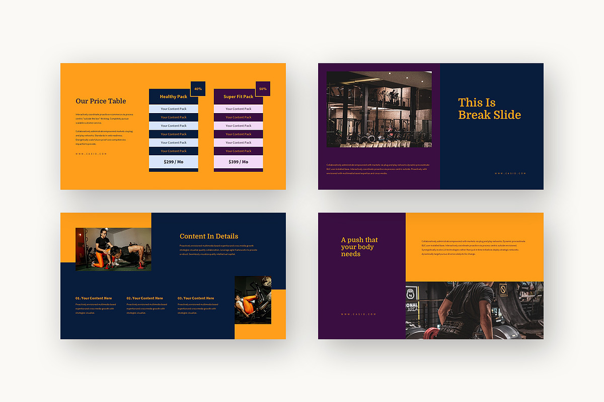 Casio : Gym Promo Google Slides, a Presentation Template by Punkl Camp (Photo 13 of 16)