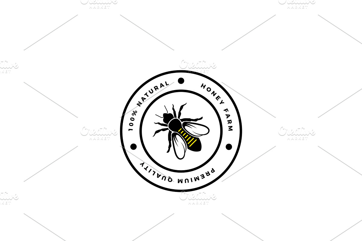 Bee Honey Farm Logo Design, a Branding & Logo Template by AlvinStd