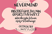 Nevermind script, a Handwritten Font by BilberryCreates (Thumbnail 7 of 7)