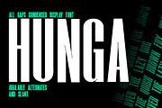 Hunga - Condensed Font, a Sans Serif Font by NuType (Thumbnail 1 of 11)