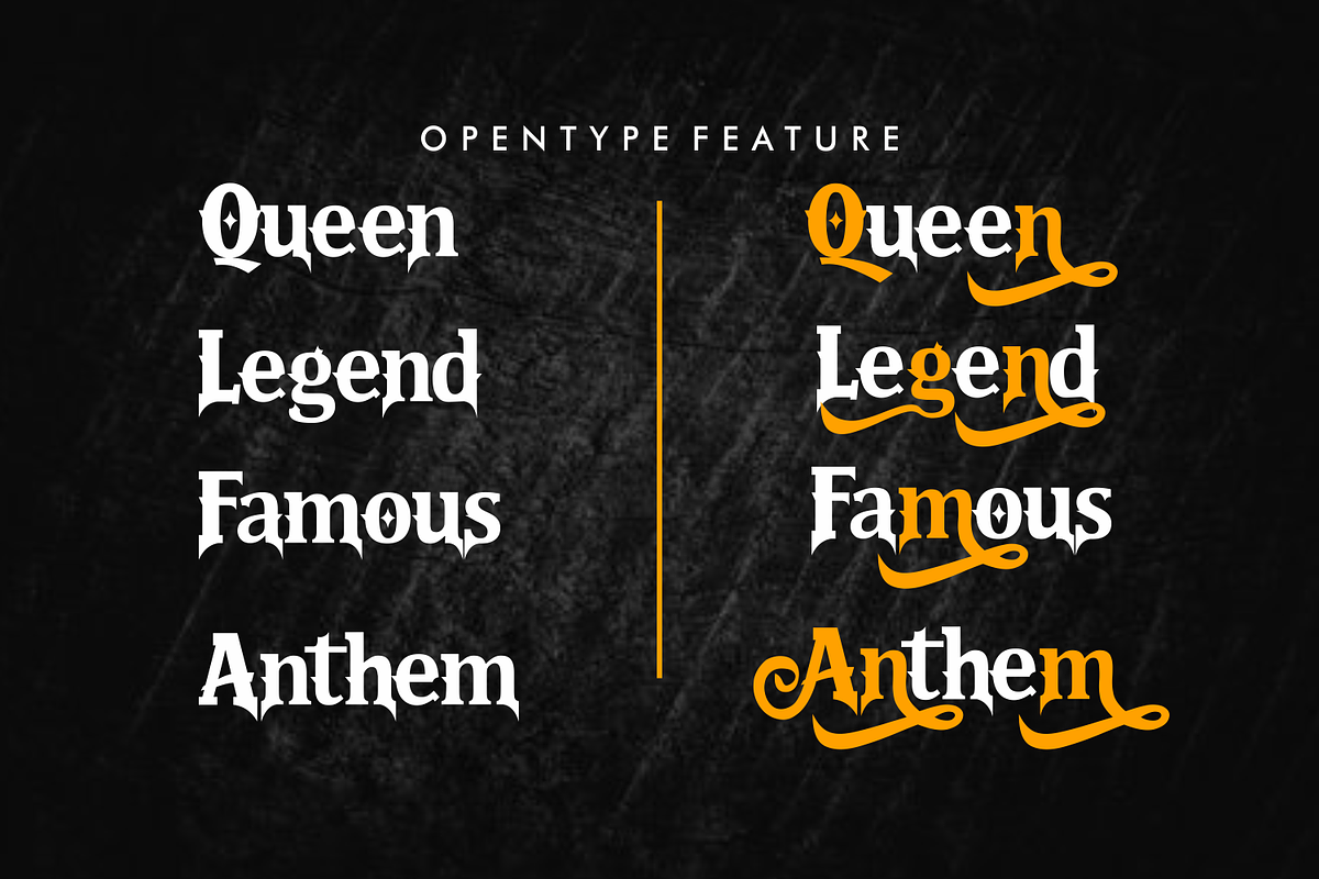 Quinthero, a Blackletter Font by Fachranheit Studio (Photo 5 of 11)