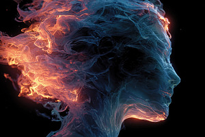 Surreal Fiery Portrait, an Arts & Entertainment Photo by Ales Munt