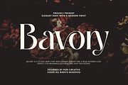 Bavory - Elegant Modern Twist Serif, a Serif Font by PuriCreative (Thumbnail 1 of 9)