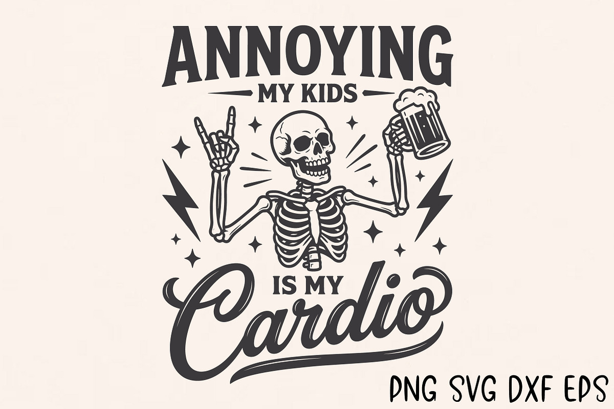 Annoying My Kids Is My Cardio SVG, a Seasonal Illustration by Rose Art (Photo 7 of 8)