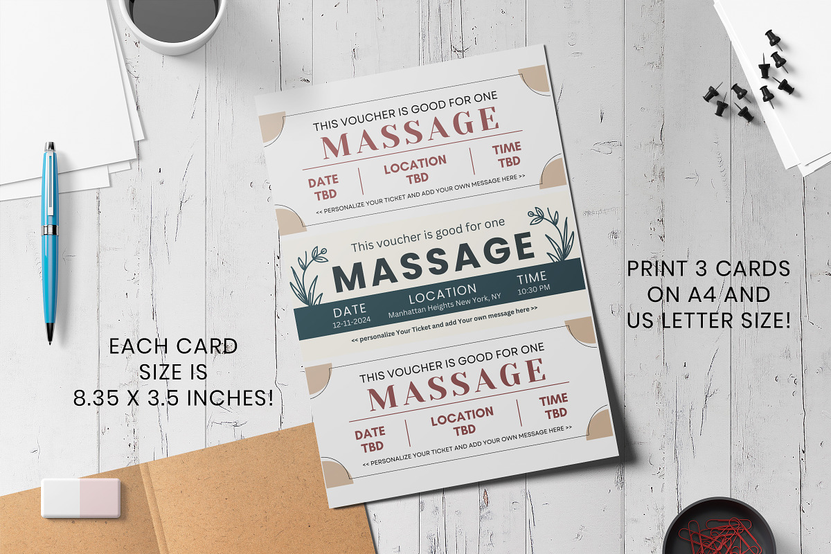 Massage Gift Certificate Canva PDF, a Card Template by Snapybiz (Photo 4 of 10)