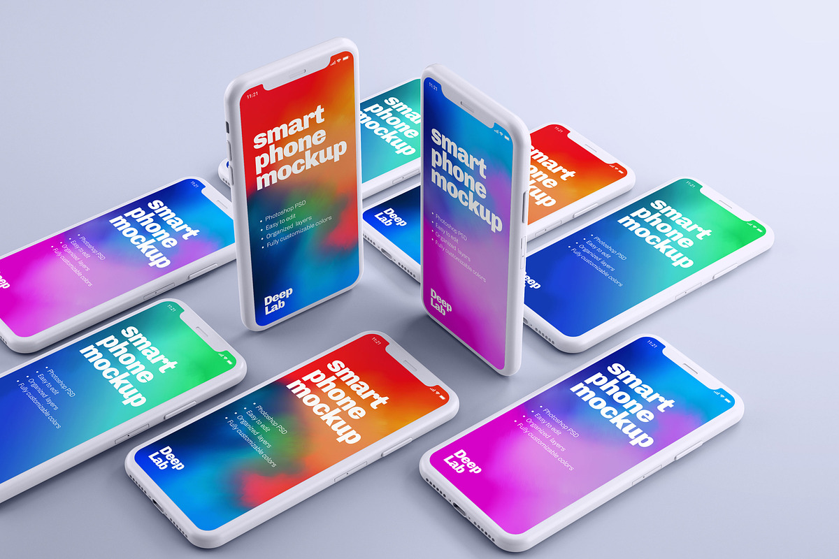 iPhone 11 Pro Clay Mockup Set, an iPhone Mockup by Deeplab (Photo 10 of 25)