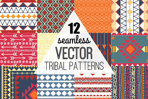Seamless Vector Aztec Tribal Pattern