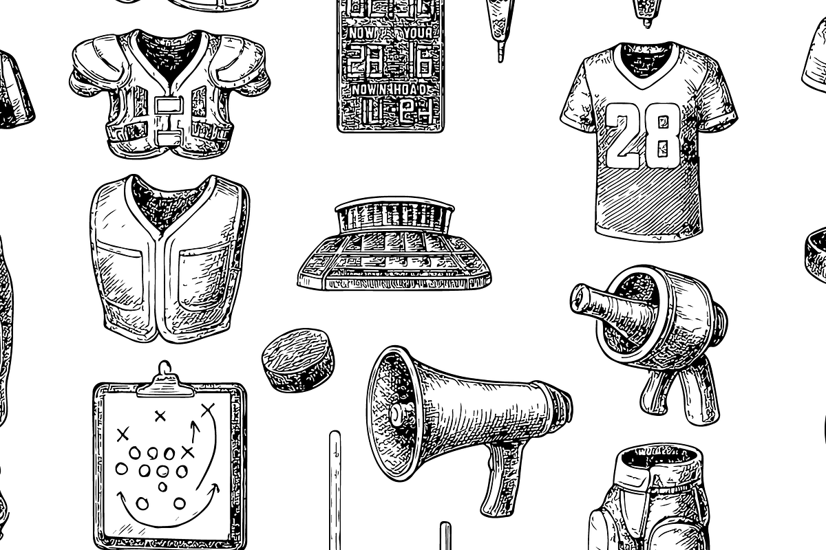 Vintage American Football Gear Set, an Object Graphic by RT Studio (Photo 4 of 4)